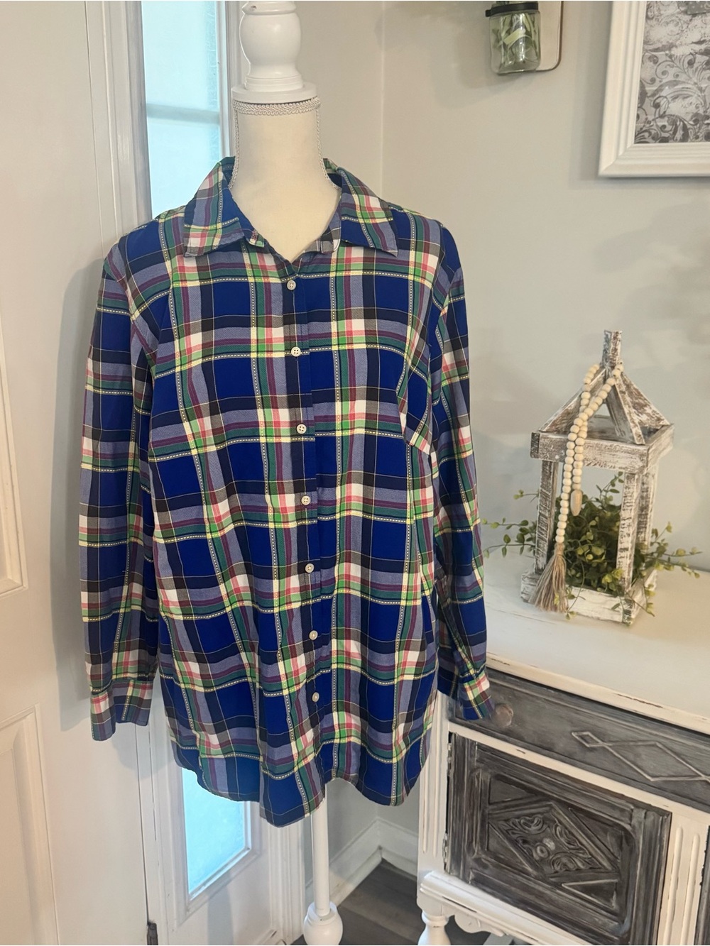 Talbots Plaid Button-Down Shirt Size 2X